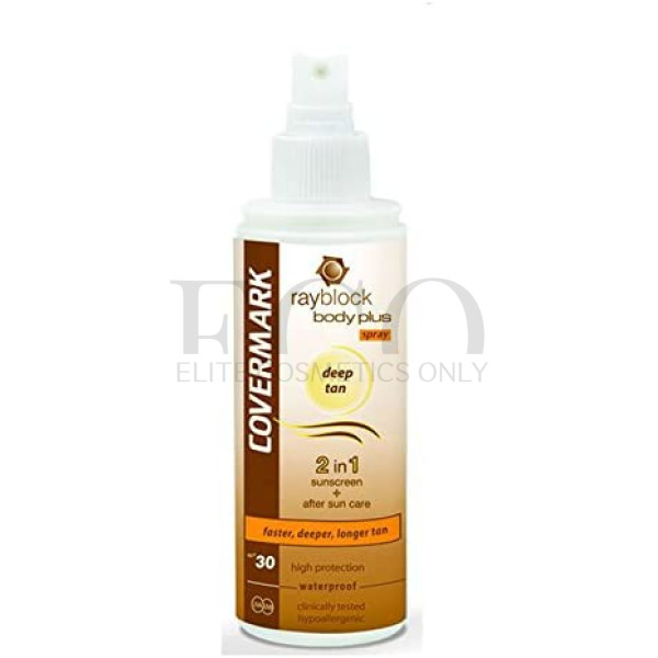 Засіб для захисту тіла від сонця COVERMARK RAYBLOCK BODY PLUS DEEP TAN SPRAY SPF 30, 100 мл