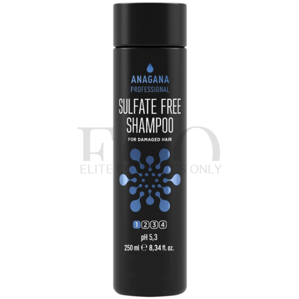 Шампунь безсульфатний для пошкодженого волосся ANAGANA Professional Sulfate Free Shampoo For Damaged Hair, 250 мл