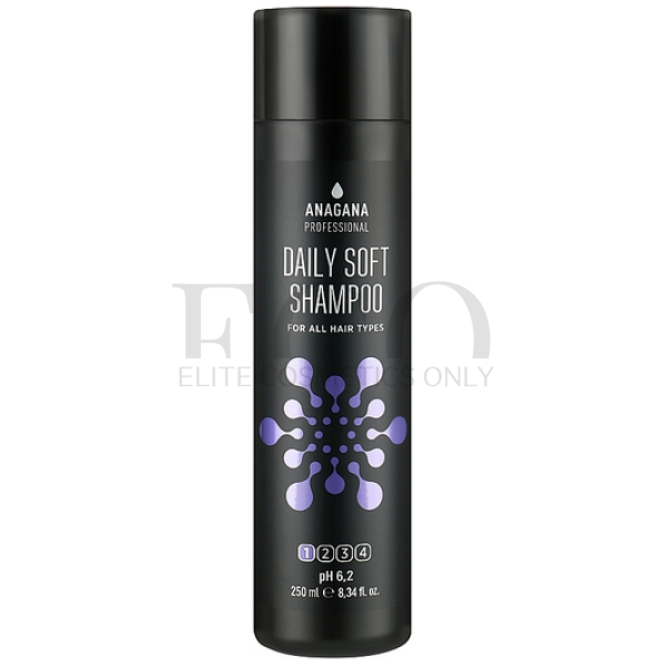 Шампунь м'який для щоденного використання ANAGANA Professional Daily Soft Shampoo For All Hair Types, 250 мл