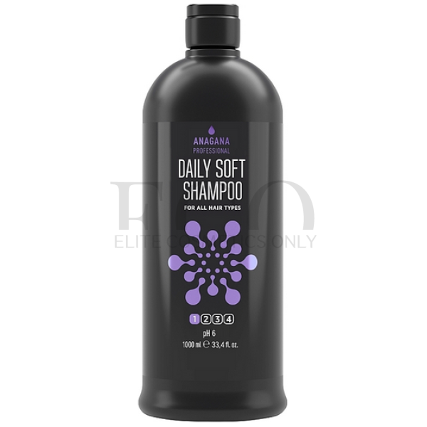 Шампунь м'який для щоденного використання ANAGANA Professional Daily Soft Shampoo For All Hair Types, 1000 мл