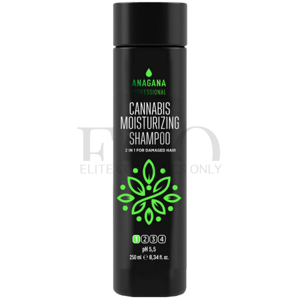 Шампунь зволожуючий з олією канабісу ANAGANA Professional Cannabis Moisturizing Shampoo, 250 мл
