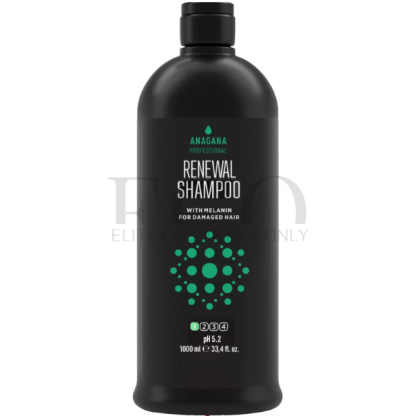 ANAGANA Professional Renewal Shampoo with Melanin, 1000 ml