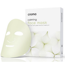 Маска тканинна для обличчя з екстрактом зеленого чаю Croma Calming Face Mask Green Tea, 1 шт 