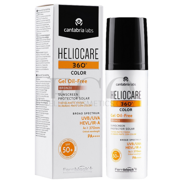 Water-based sunscreen gel Cantabria Labs HELIOCARE 360º Color Gel Oil-Free Bronze Sunscreen SPF 50+, 50 ml