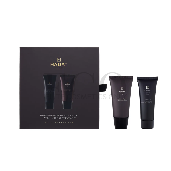 Подарочный Набор для Восстановления Волос ​Hadat Hydro Intensive Repair Shampoo + ​Hadat Hydro Liquid Silk Treatment 70 мл, 1 упаковка