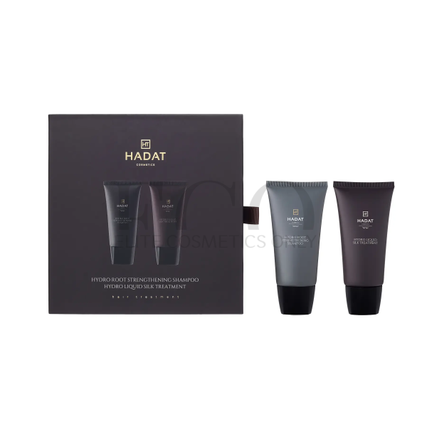 Подарунковий Набір для Росту Волосся Hadat Hydro Root Strengthening Shampoo + Hadat Hydro Liquid Silk Treatment, 70 мл, 1 упаковка