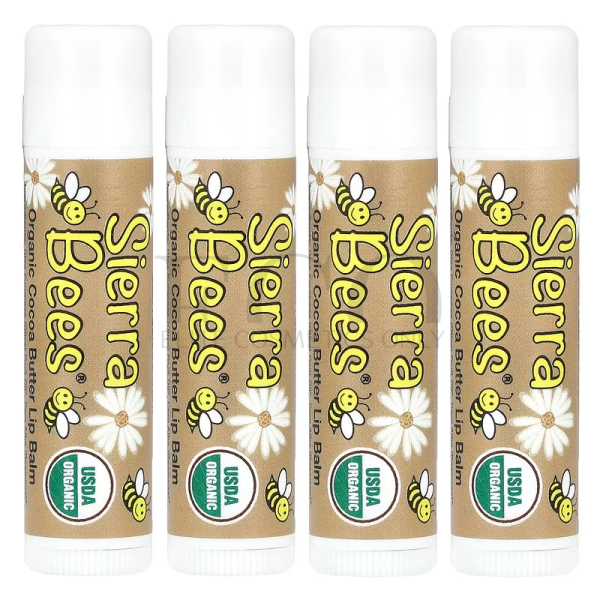 Органический бальзам для губ, масло какао, Sierra Bees, 4,25 г, 1 шт. 