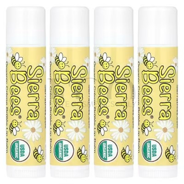 Органический бальзам для губ, крем-брюле, Sierra Bees, 4,25 г, 1 шт. 