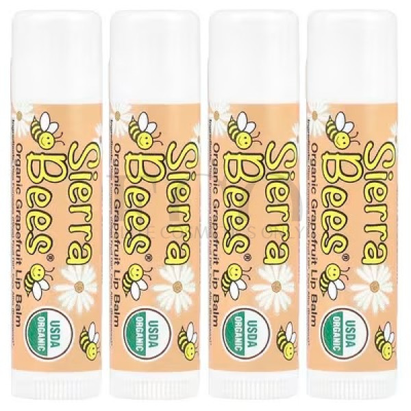 Органический бальзам для губ, грейфрут, Sierra Bees, 4,25 г, 1 шт. 