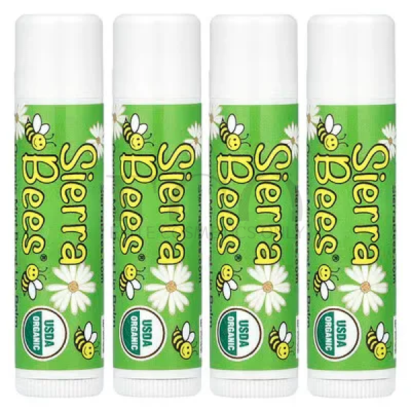 Organic lip balm, mint, Sierra Bees, 4.25g, 1 pcs