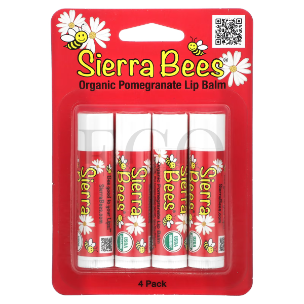 Органический бальзам для губ, гранат, Sierra Bees, 4,25 г, 1 шт. 