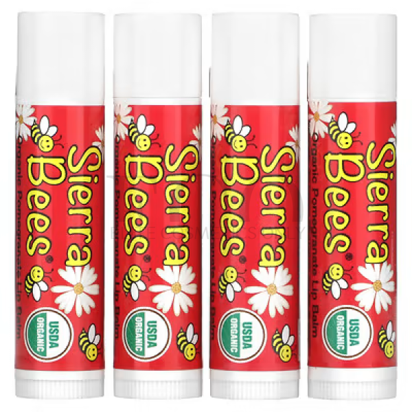 Органический бальзам для губ, гранат, Sierra Bees, 4,25 г, 1 шт. 