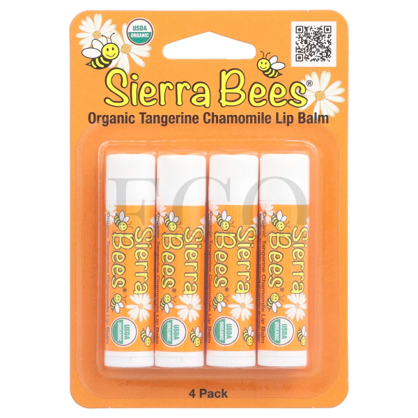 Organic lip balm, tangerine-flower, Sierra Bees, 4.25g, 1 pcs