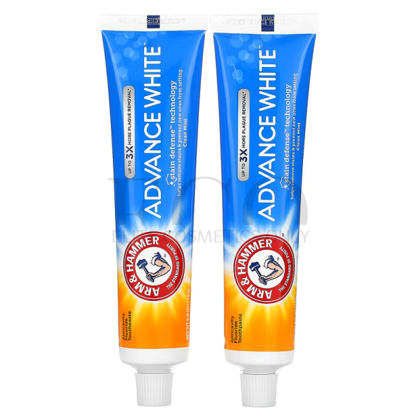 High Performance Whitening Toothpaste, Mint, Arm & Hammer, Advance White, 170 g, 2 pieces