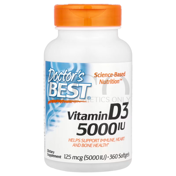 Vitamin D3, Doctor's Best, 125 mcg (5000 IU), 1 unit, 360 pcs.