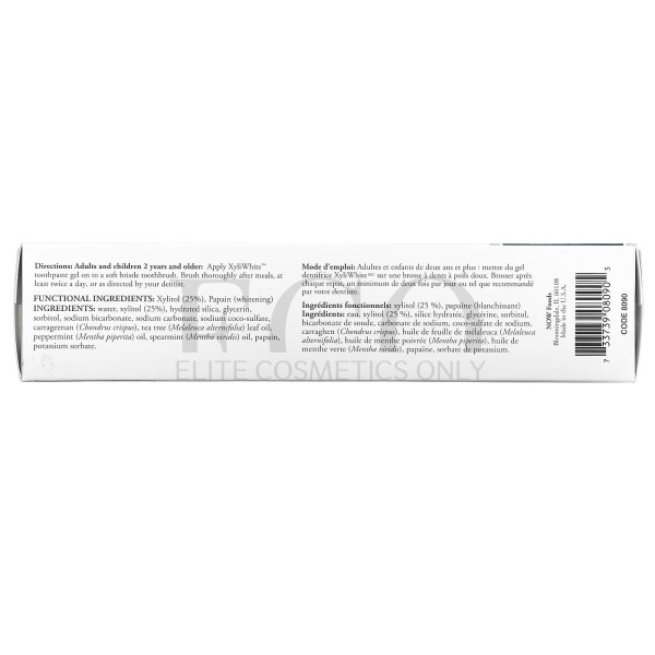 Зубная паста в форме геля, освежающая мята, NOW Foods, Solutions, XyliWhite,181 г 