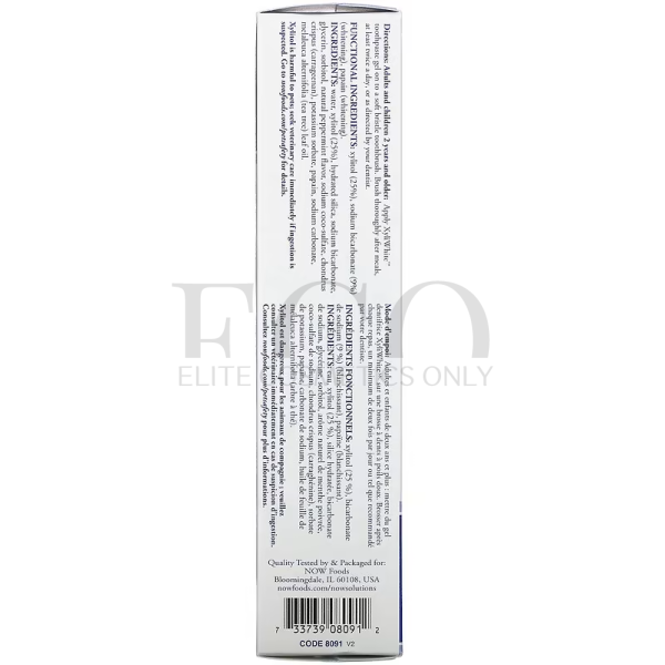 Зубная паста в форме геля, мята, NOW Foods, Solutions, XyliWhite,181 г 