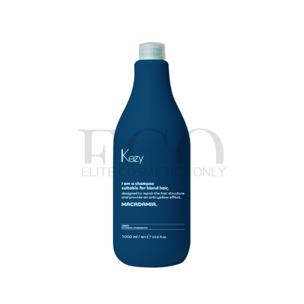 Шампунь против желтизны для светлых волос Kezy Macadamia Shampoo For Blond, 375 мл