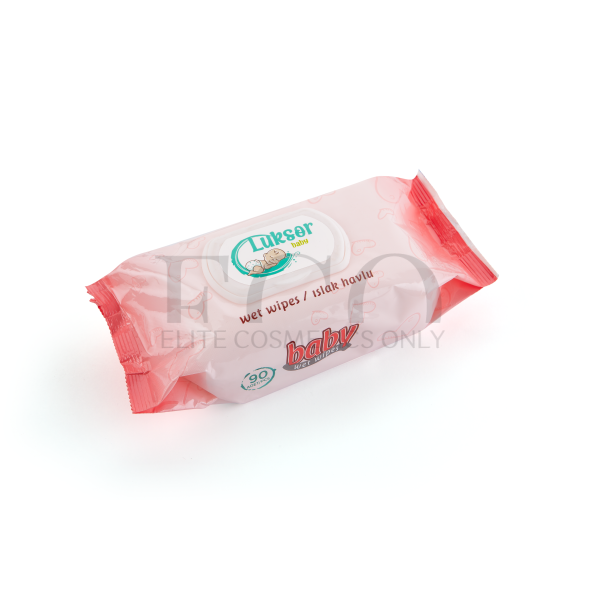 Baby wet wipes with strawberries Luksor Premium, 90 pcs, 1 pack