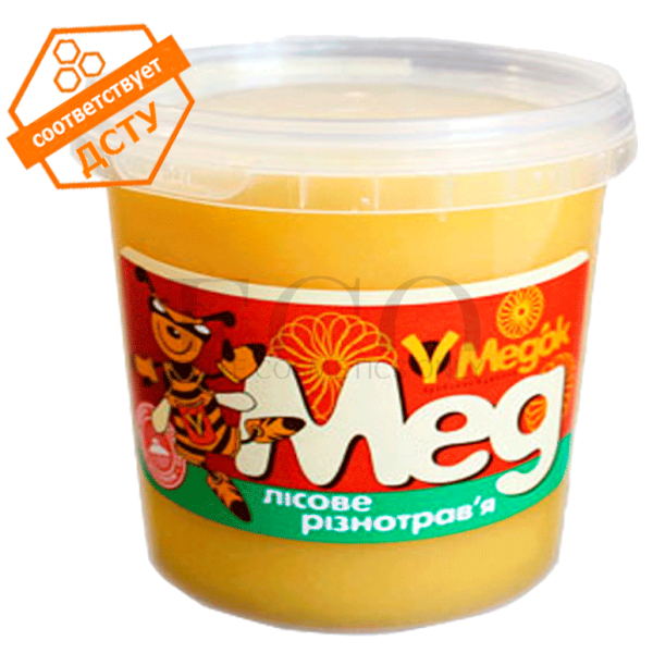 Мед из лесного разнотравья Медок, 1400 г 