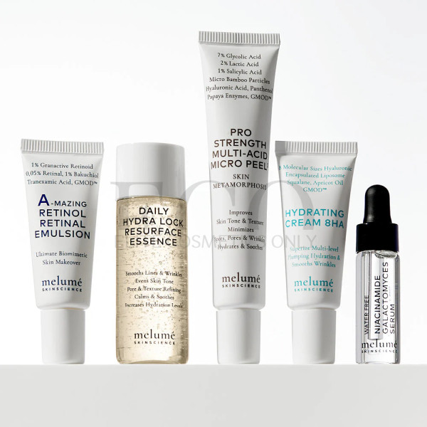 Набір Знайомство з 5 мініатюрами Melume Skinscience Skinsetional Starter Kit, 5 шт, 1 уп