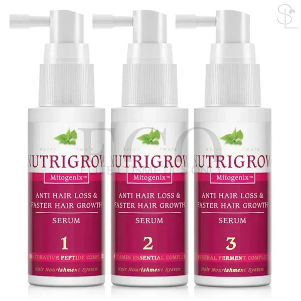 Сироватка проти ввипадіння та прискорення росту волосся Nutrigrow Mitogenix Anti-Hair Loss Serum Set 3 шт 60 мл, 1 упаковка