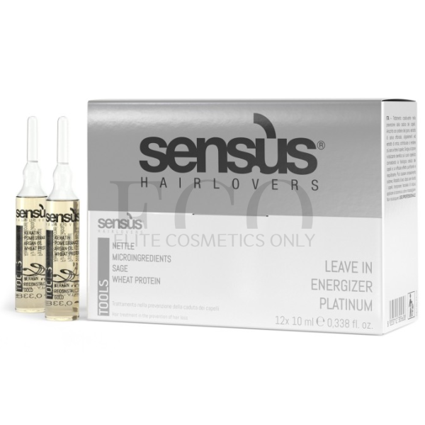 Ampoules against hair loss SENSUS Tools Leave-In Energizer Platinum, 12x10 ml
