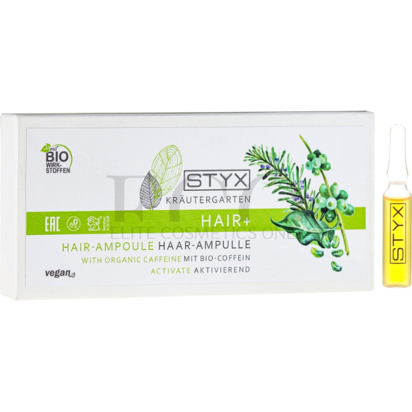 STYX Naturcosmetic Hair-Ampoule With Organic Caffeine Activate, 10x2 ml
