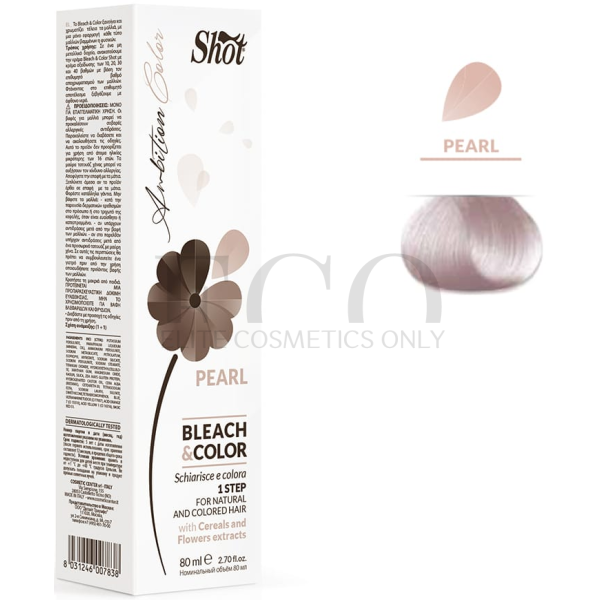 Обесцвечивающий крем с пигментом (перламутровый) Shot BleachColor Ambition Color PEARL, 80 мл
