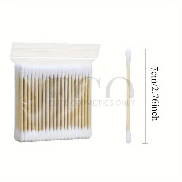 Hypoallergenic odorless double-sided cotton swabs for ear cleaning and make-up, multifunctional disposable 1 pack of 1000 pcs