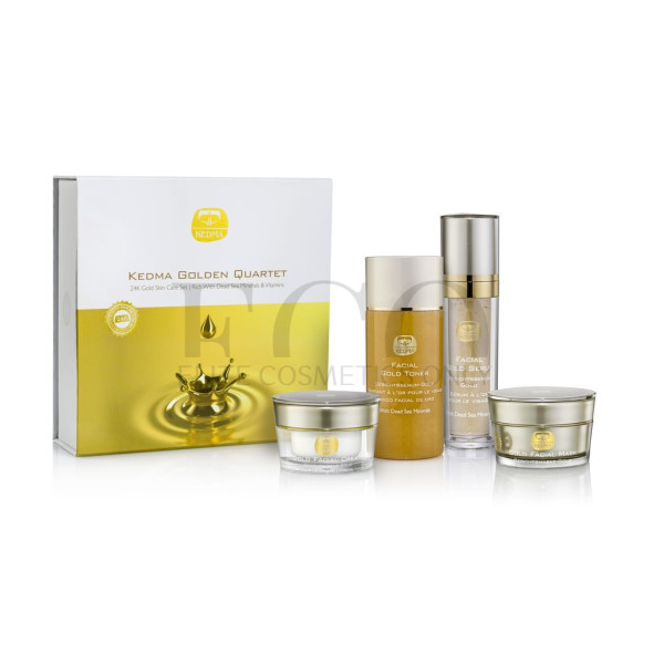 Набор косметики с золотом Kedma Golden Quartet (Gold Toner, Serum, Mask  Cream), 1 упаковка