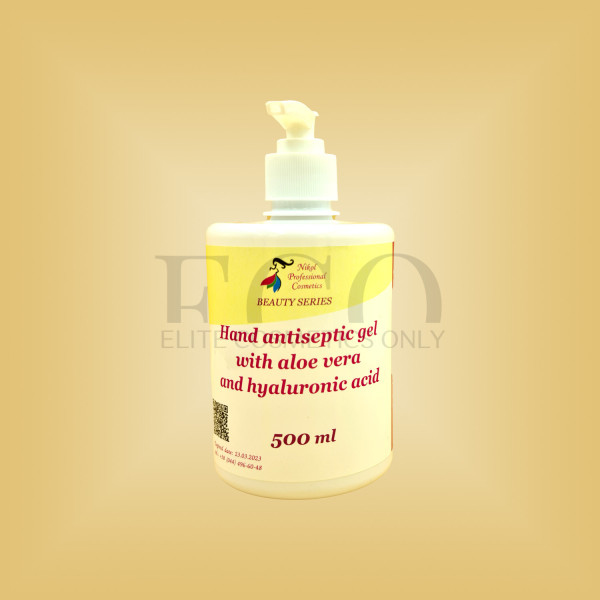 Антисептик для рук з алое і гіалуроновою кислотою Nikol Professional Cosmetics Hand Antiseptic Gel гелева форма, 500 мл