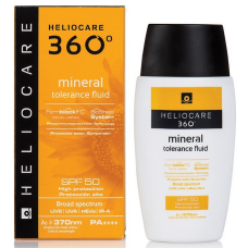 Сонцезахисний мінеральний флюїд для чутливої ​​шкіри Cantabria Labs Heliocare 360º Mineral Tolerance Fluid Sunscreen SPF 50, 50 мл