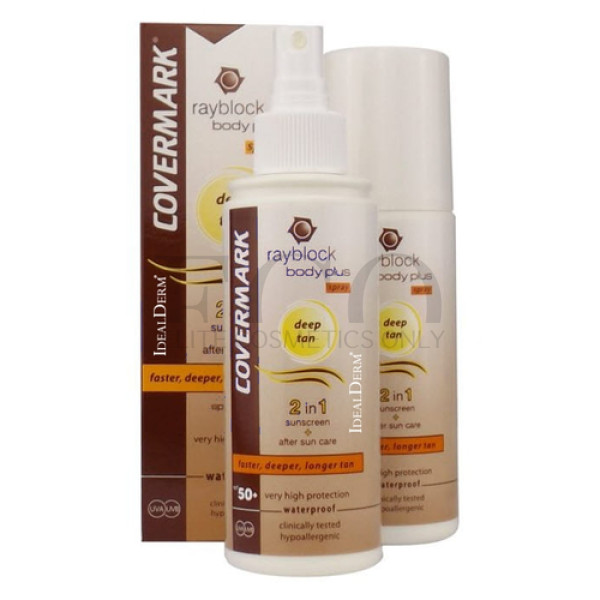 Спрей для захисту тіла від сонця COVERMARK RAYBLOCK BODY PLUS DEEP TAN SPRAY SPF 50+, 100 мл