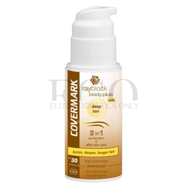 Молочко для захисту тіла від сонця COVERMARK RAYBLOCK BODY PLUS DEEP TAN MILK SPF 30, 100 мл