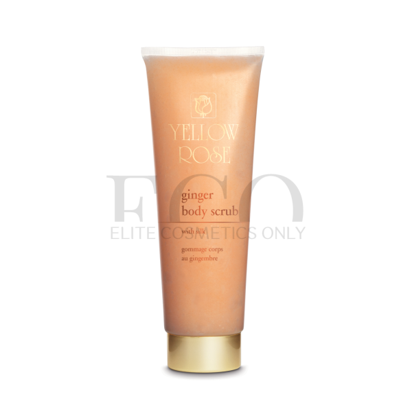 Moisturizing body scrub Yellow Rose Ginger body scrub with silk Golden Line, 250 ml