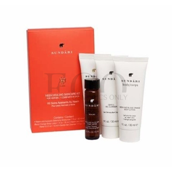 Набір догляду за тілом SUNDARI Neem Healing Skincare Kit for Normal/Combination Skin, 1 пакунок