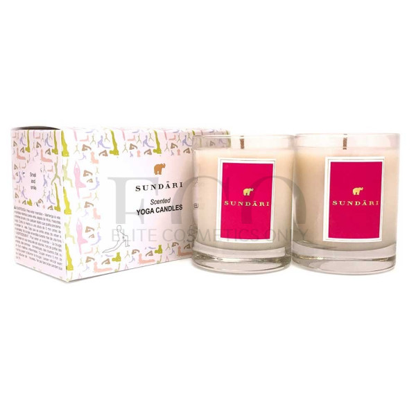 Набір з двох свічок SUNDARI Scented YOGA VOTIVES, 2 шт