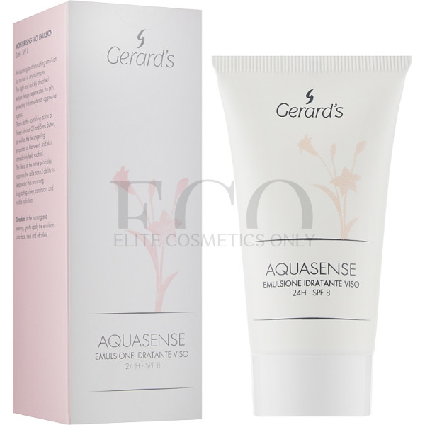 Moisturizing emulsion Gerards AQUASENSE EMULSION 24H - SPF 8, 50 ml