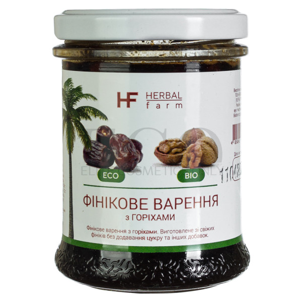 Фінікове варення з горіхами Herbal Farm, 240 мл