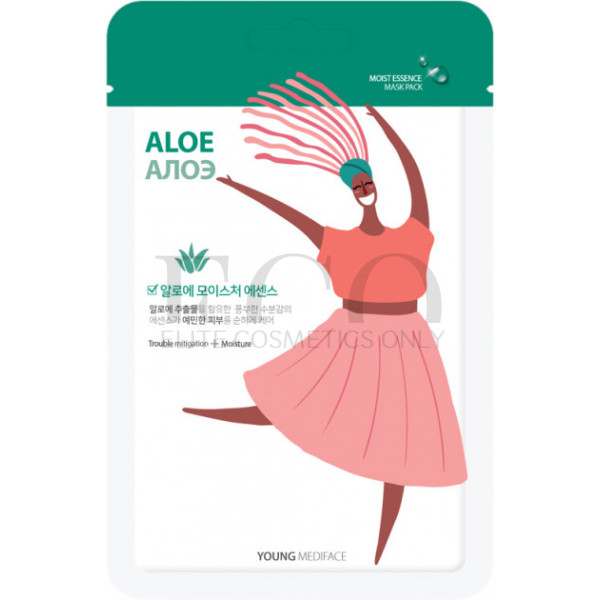 Увлажняющая маска для лица MediFace Young Aloe Sheet Mask Pack, 27 г