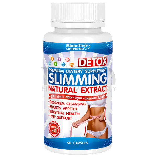 Slimming Detox capsules for weight loss № 90, accelerates metabolism, cleanses the intestines, reduces hunger