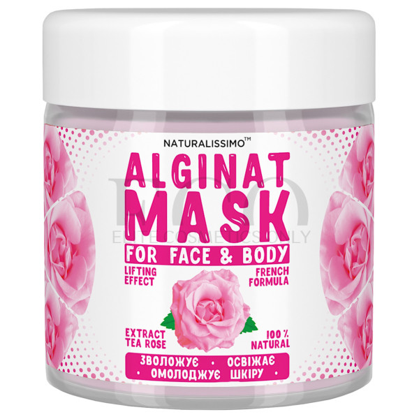 Alginate mask with lifting effect with tea rose Naturalissimo Alginat Mask Extract Tea Rose, 50 g