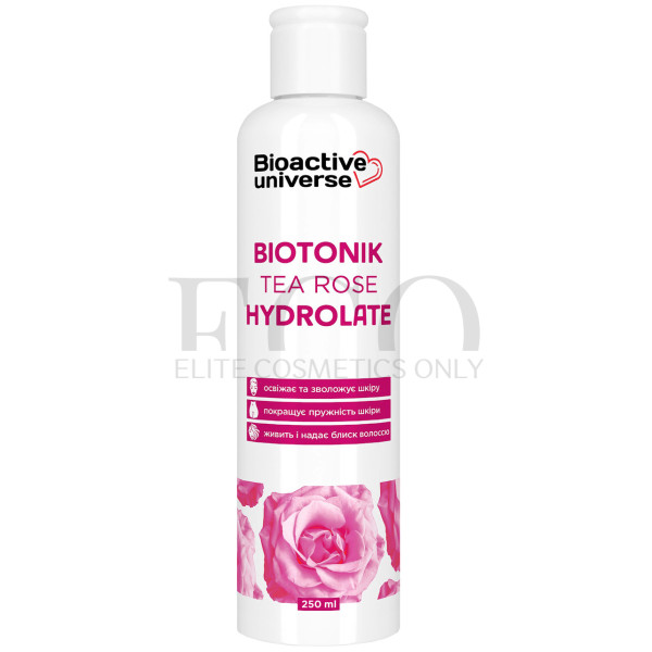Tea rose hydrolate, refreshes and moisturizes, for face, body and hair, tonic, 250ml, Bioactive