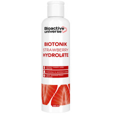 Strawberry hydrolate, nourishes, vitaminizes and moisturizes the skin, adds shine to hair, tonic 250 ml, Bioactive