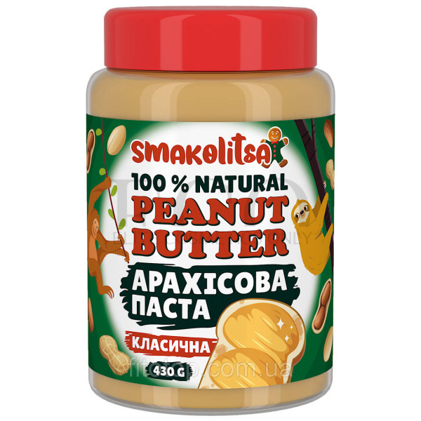 Classic peanut butter 430 g, 100% natural