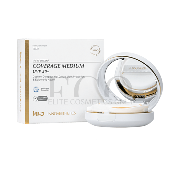 Compact foundation Innoaesthetics EPIGEN COVERAGE 3.0 MEDIUM SPF 50+, 14 g.