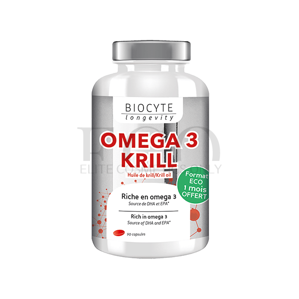 Добавка дієтична на основі олії криля Biocyte Omega 3 Krill 500Mg, 90 капсул