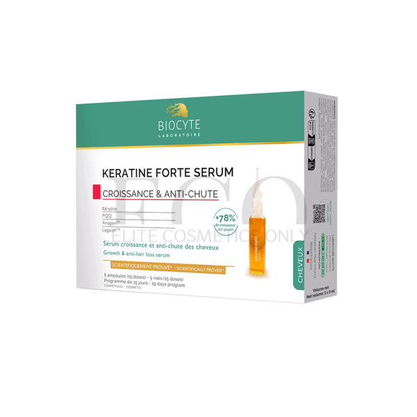 Anti-hair loss serum with keratin Biocyte Keratine Forte Serum Anti-Chute, 5x9 ml