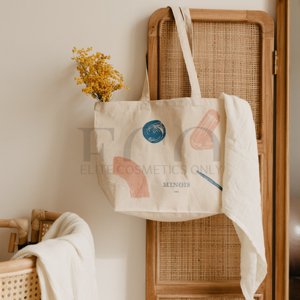 Minois Paris Organic Cotton Tote Bag, 47x35x15 cm